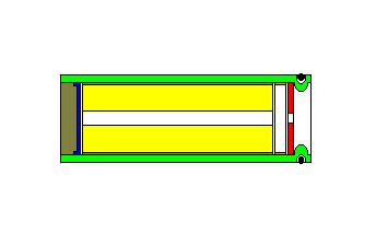 Схематическое изображение продольного разреза двигателя